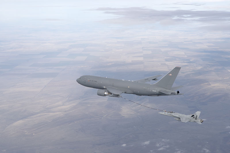 The KC-46A Pegasus provides in-flight refueling service