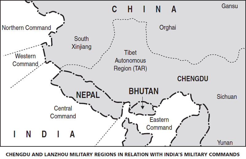 CHENGDU AND LANZHOU MILITARY REGIONS IN RELATION WITH INDIA’S MILITARY COMMANDS
