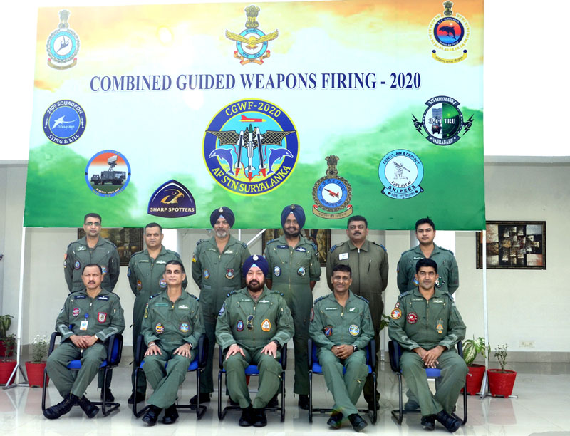 VCAS HS Arora Witnesses Combined Guided Weapons Firing at AFS Suryalanka