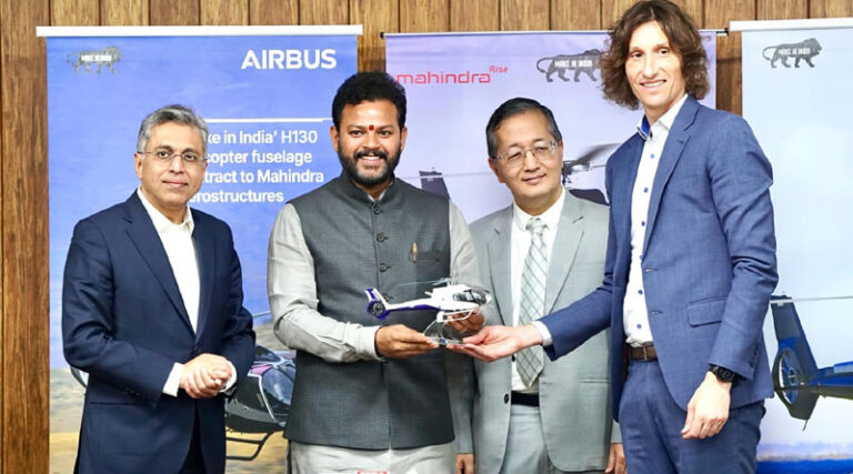 Airbus Awards ‘Make in India’ H130 Helicopter Fuselage Contract to Mahindra Aerostructures