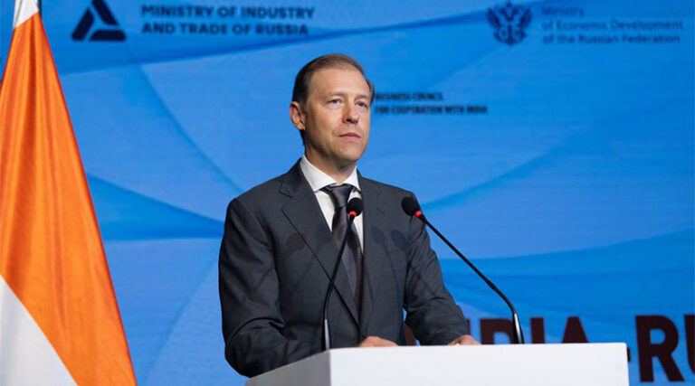 Denis Manturov took part in the Russian-Indian Business Forum
