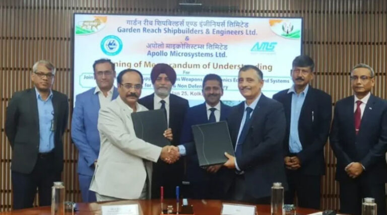 GRSE & AMS Sign MoU for Advanced Weapons and Electronic Systems