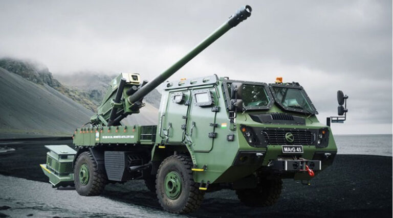 Kalyani Group Unveils MArG 155mm/45 Cal Mounted Gun System at IDEX 2025