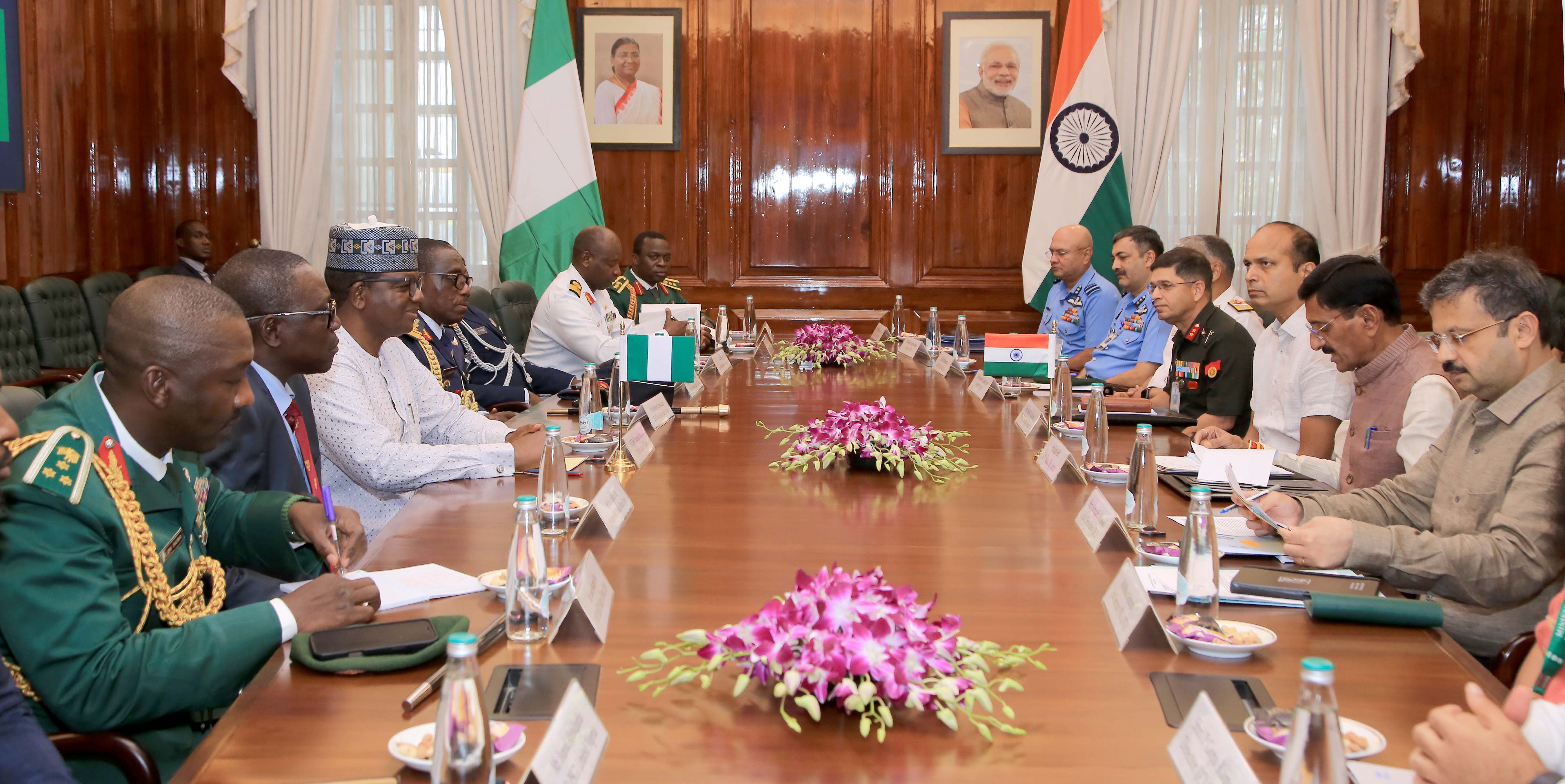 Minister of State Defence Holds Bilateral Meeting with His Nigerian Counterpart in New Delhi