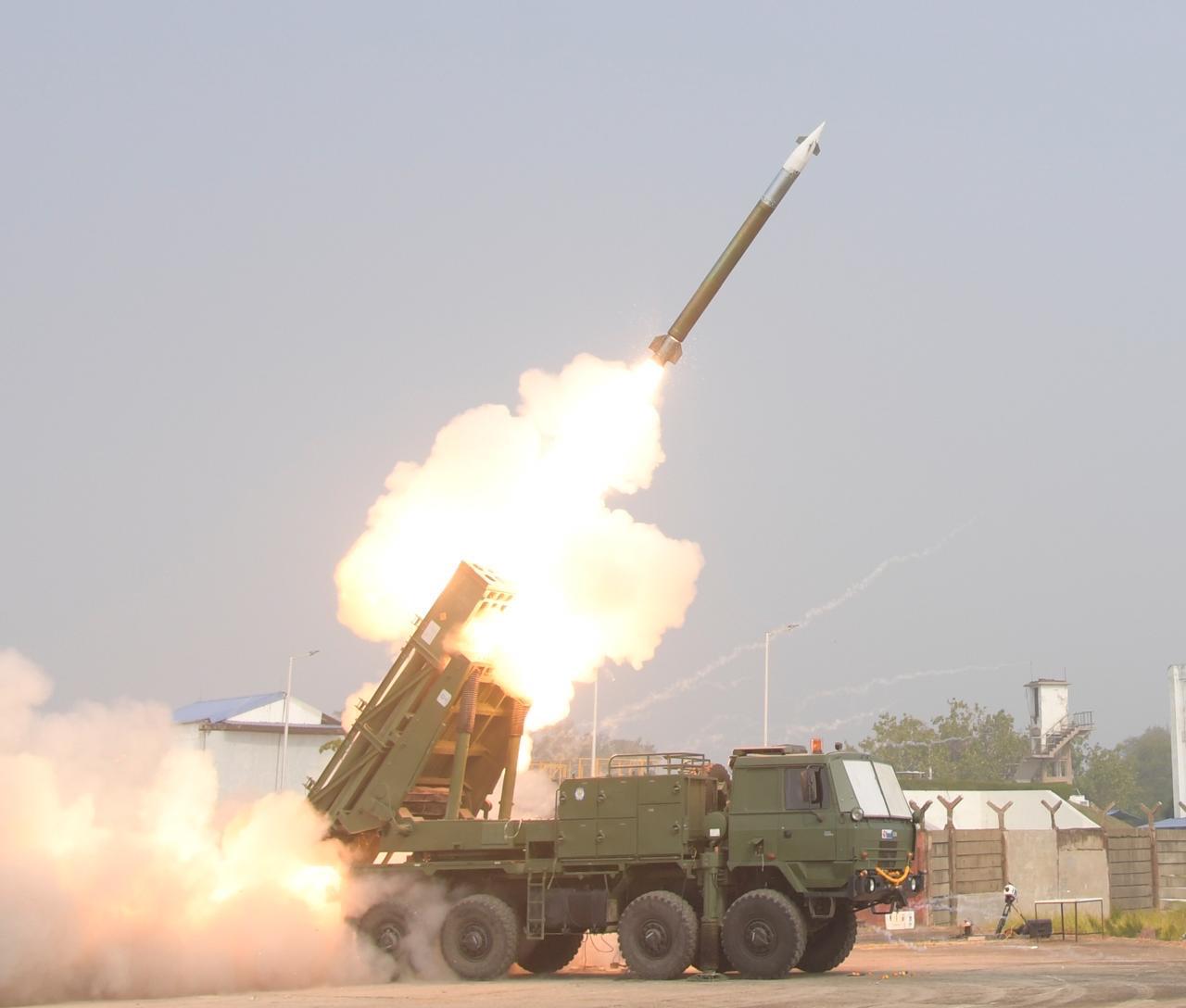 DRDO Conducts Maiden Flight Test of Pinaka Long Range Guided Rocket