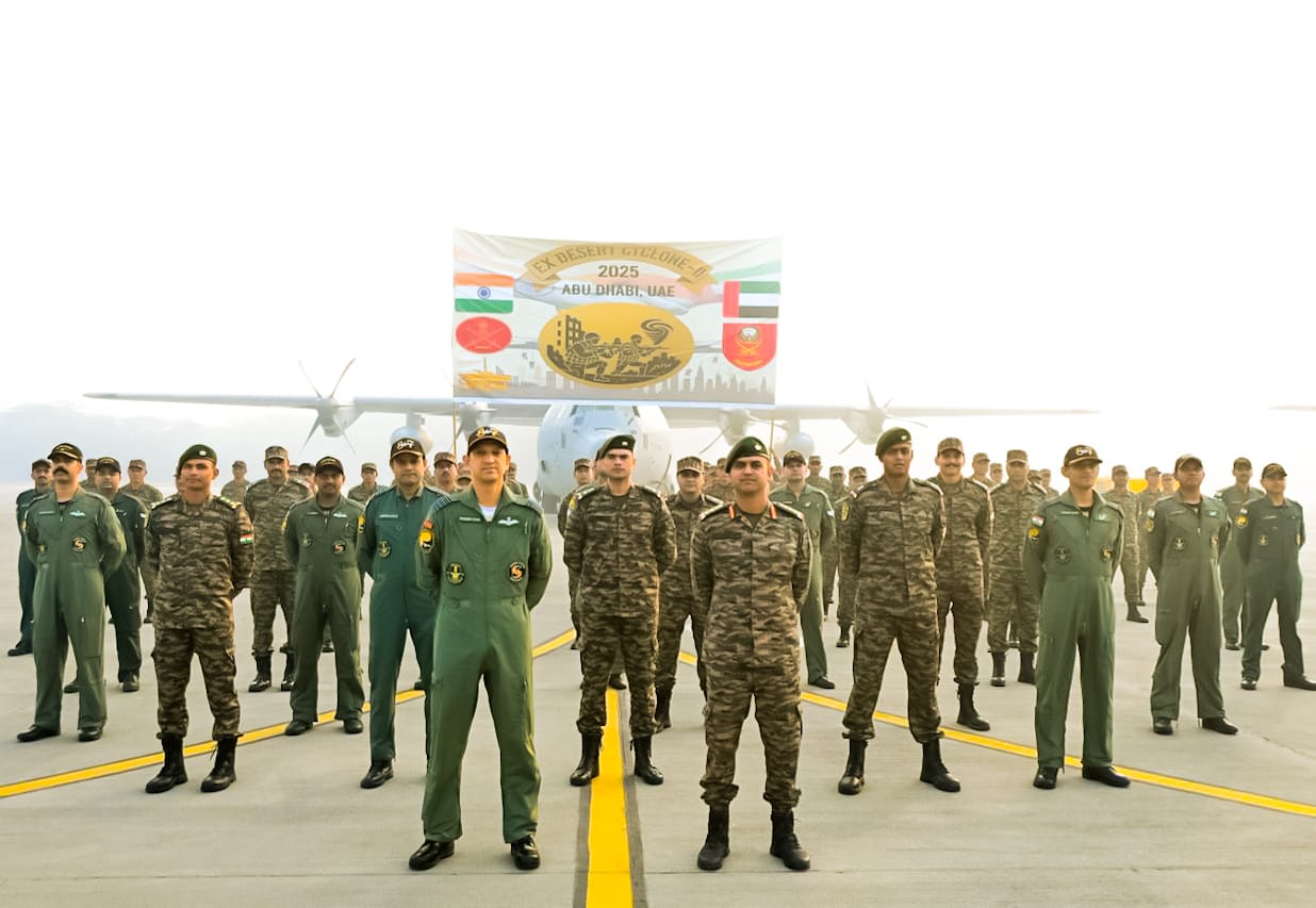 Indian Army Participates in Joint Military Exercise Desert Cyclone 2025 With UAE