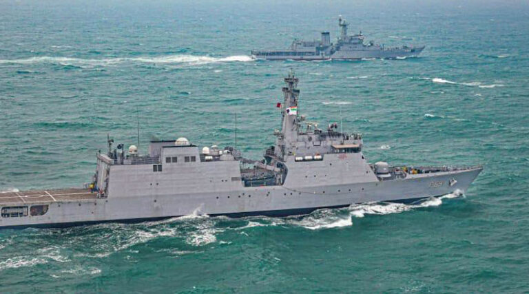 Indian and Sri Lankan Navies Exercise in the Indian Ocean