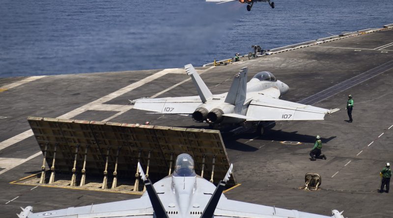 Nimitz Carrier Strike Group begins support of Operation Inherent Resolve against ISIS
