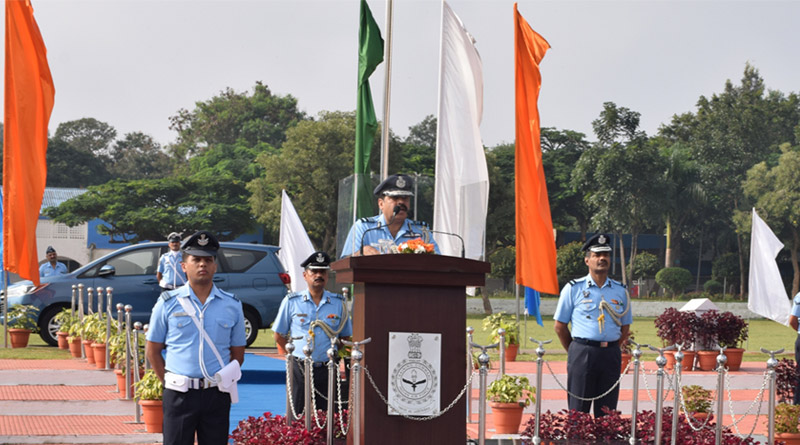 Air Marshal RKS Bhadauria, AOC-in-C Training Command addressing all personnel of the Training Command on the occasion of the 86th Air Force Day