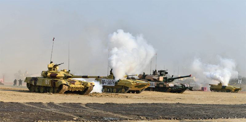 Arjun mk1a along with T-90S and BMP-2