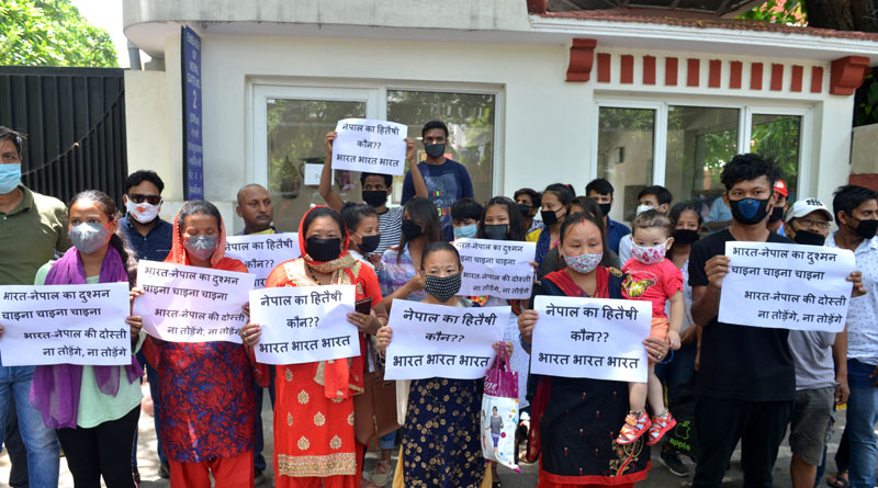 Nepalese Living in India Demand Peace