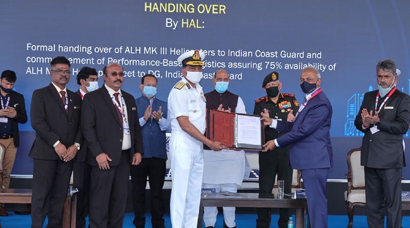 HAL Hands Over ALHs to the Indian Navy and Indian Coast Guard
