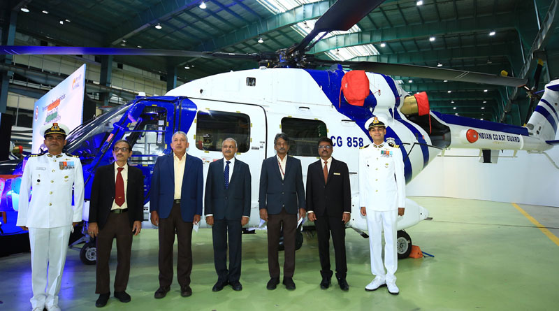 Defence Secretary Inducted ALH Mk-III Helicopters into the Indian Coast Guard