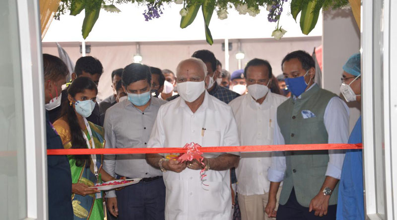 Hundred-Bed COVID-Care Centre Set Up at Yelahanka, Bangalore