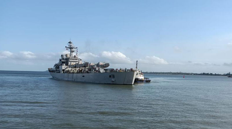 INS Kesari Brings Food to Mozambique in View of Ongoing Drought