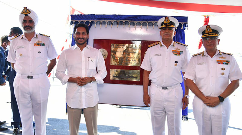 Chief Minister Jagan Mohan Reddy Dedicates INS Visakhapatnam to the city of Vizag