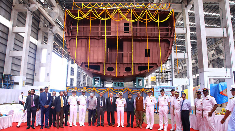 Keel Laying Ceremony of Fourth Ship of SVL And Second and Third Ships of ASW SWC Held