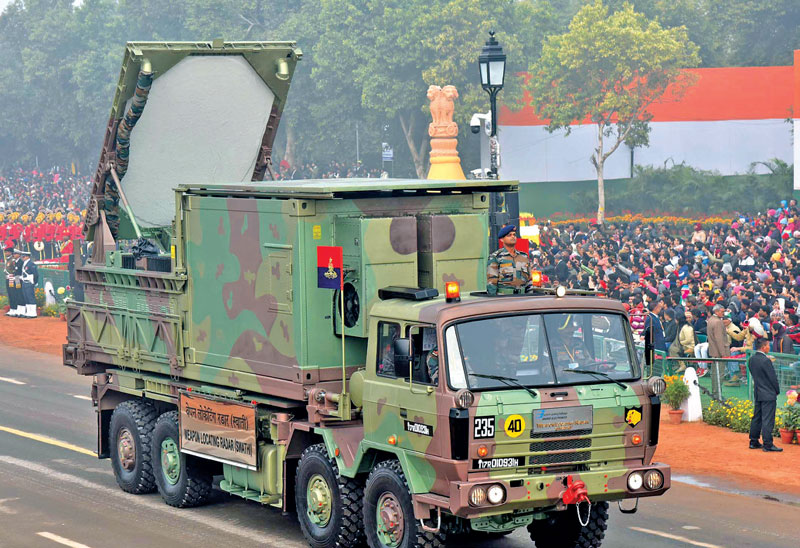 Weapon Locating Radar (Swathi) passes through Rajpath during the Republic Day Parade