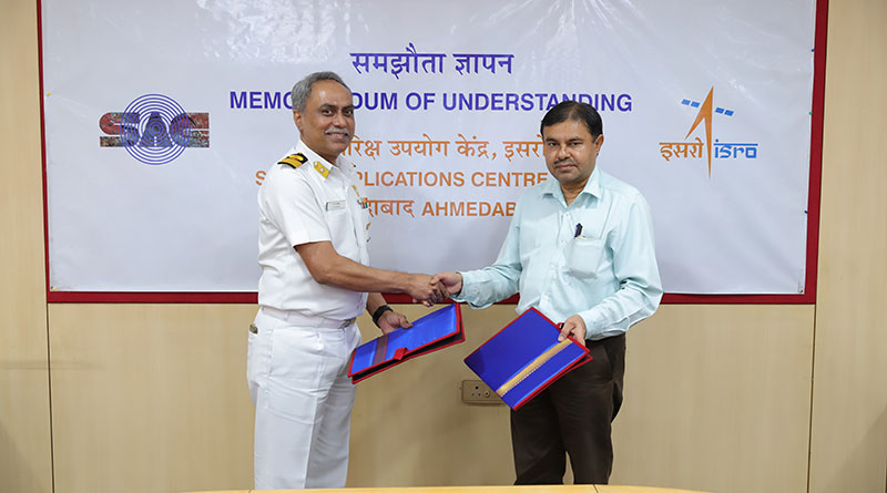 IN and Space Applications Centre (ISRO) Sign an MoU on Satellite Based Naval Applications in Oceanology and Meteorology