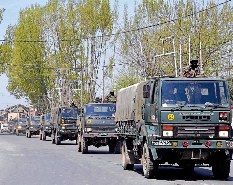 An army convoy