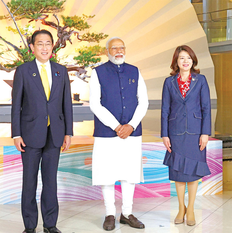 PM Modi with Japanese PM Fumio Kishida at G7 meet in Hiroshima in May 2023