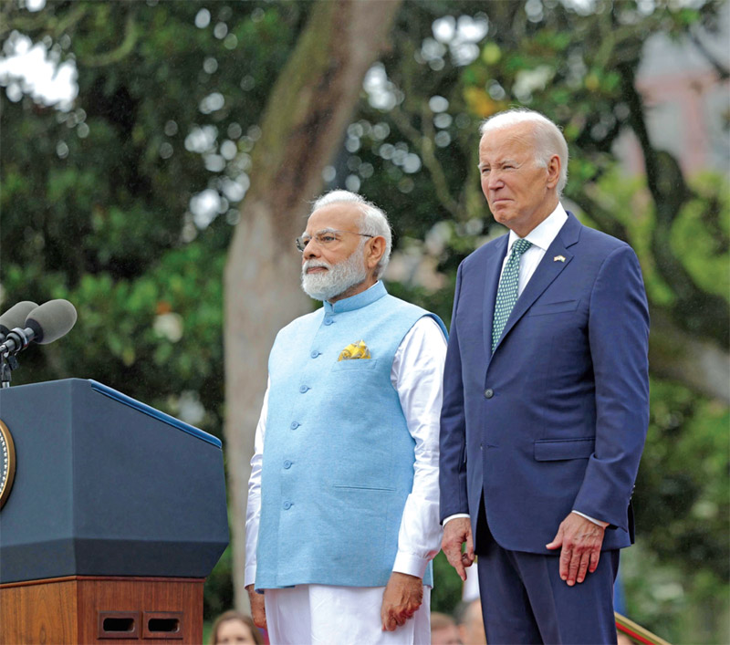 Prime Minister Narendra Modi with US President Joe Biden during his state visit to the US in June