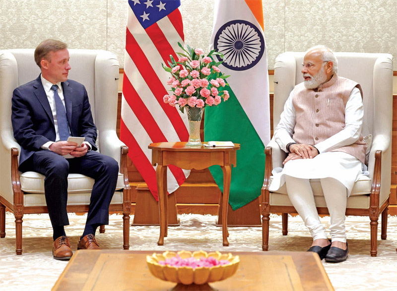 Modi with the US NSA Jake Sullivan