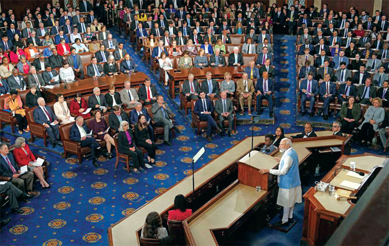 Prime Minister Modi addressing the joint session of the US Congress