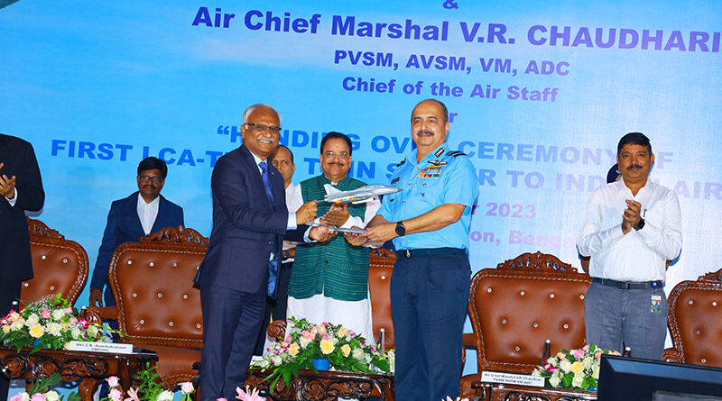 HAL Hands Over LCA Tejas Twin Seater to IAF in Presence of Minister of State for Defence