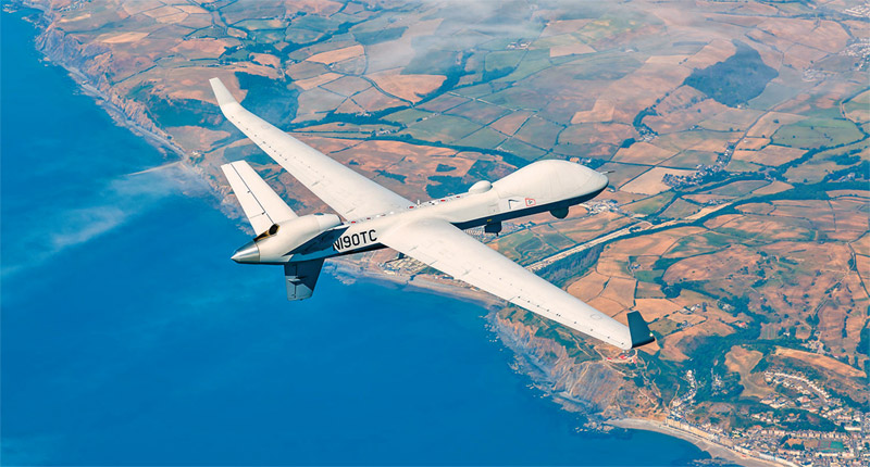 The MQ-9B Sky Guardian can deliver persistent ISR at long.ranges can stay in the air for up to 40 hours at a stretch