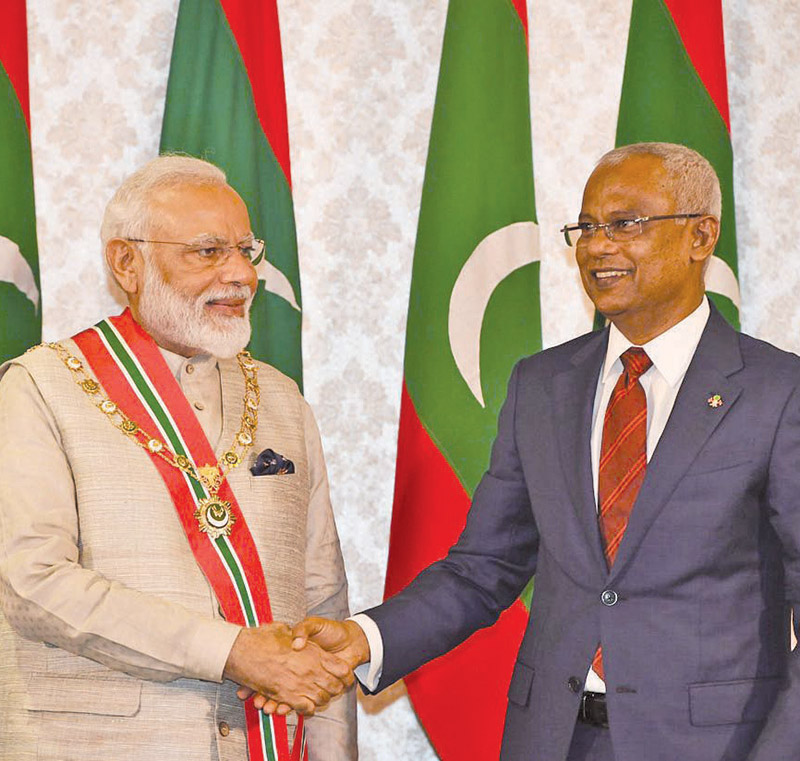 PM Modi with Maldivian President Ibrahim Mohamed Solih