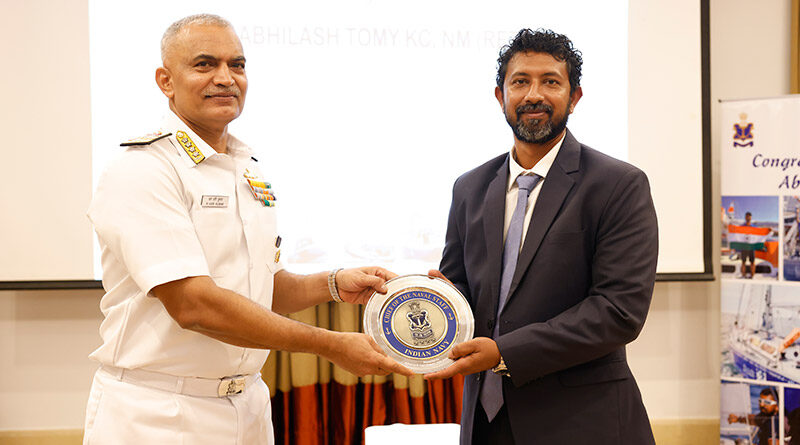 CNS Admiral R Hari Kumar Commends Cdr Abhilash Tomy (retd)
