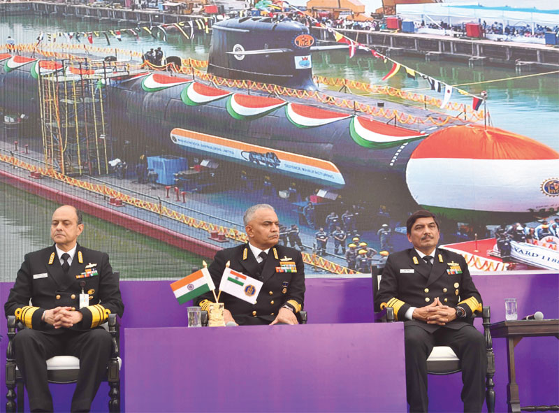 Chief of Naval Staff Admiral R. Hari Kumar at the annual Navy Day press conference