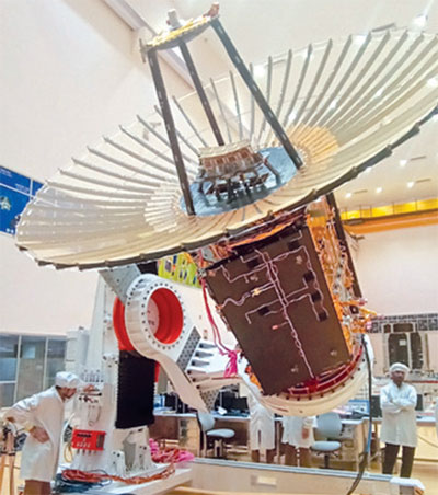 RISAT-2BR1 with its Rad ial Rib Antenna deployed