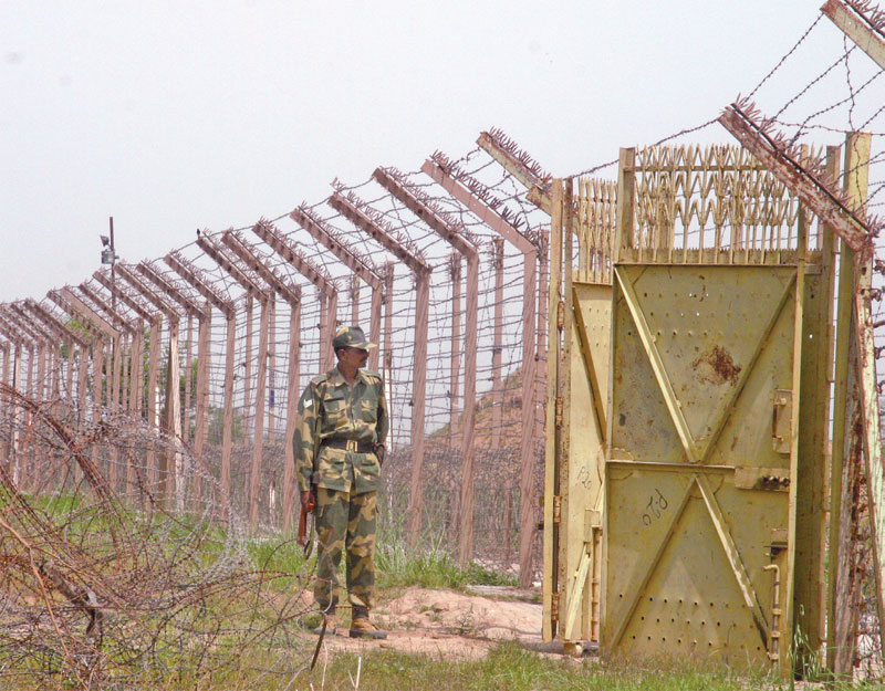 A BSF personnel at the border