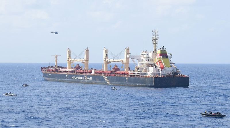 Indian Navy Thwarts Pirate Hijacking Attempt of MV Ruen in Anti-Piracy Operation
