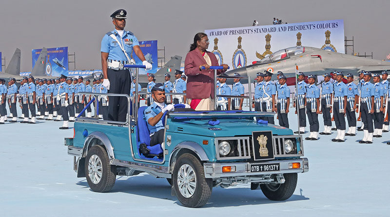 Indian Air Force Units Receive President's Standard and Colours