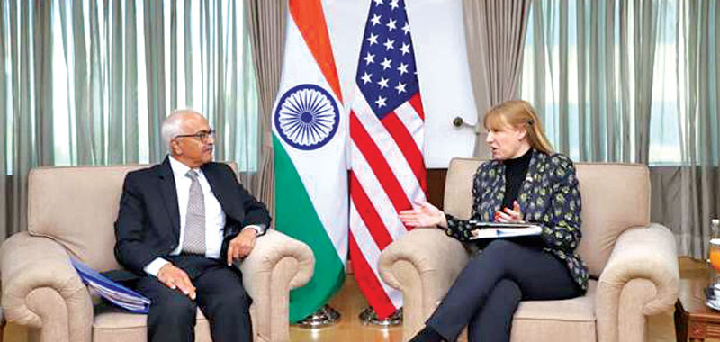 Home secretary Ajay Bhalla with acting deputy secretary, US department of homeland security Kristie Canegallo