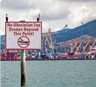 meme on Ukrainain sea drones