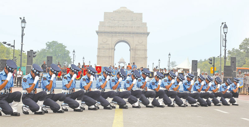 Agniveer Vayu women participate in Kargil Vijay Diwas ceremony at India Gate