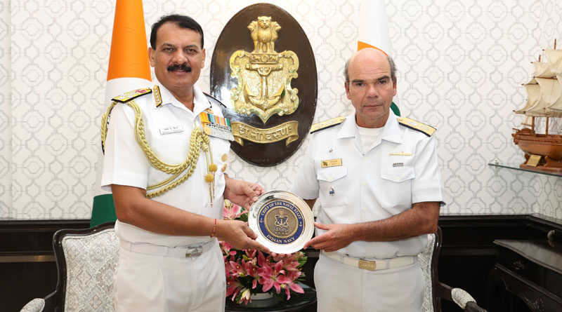 Commander of Brazilian Navy Admiral Marcos Sampaio Olsen Visits India