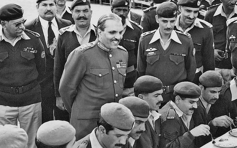 Pakistan Army Chief Gen. Zia ul Haq was deep selected by Prime MinisterZ.A. Bhutto. However, Gen. Haq toppled his government in a coup and sentenced him to
death by hanging